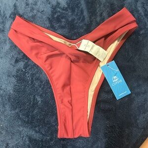 cupshe maroon cross bottoms xs
